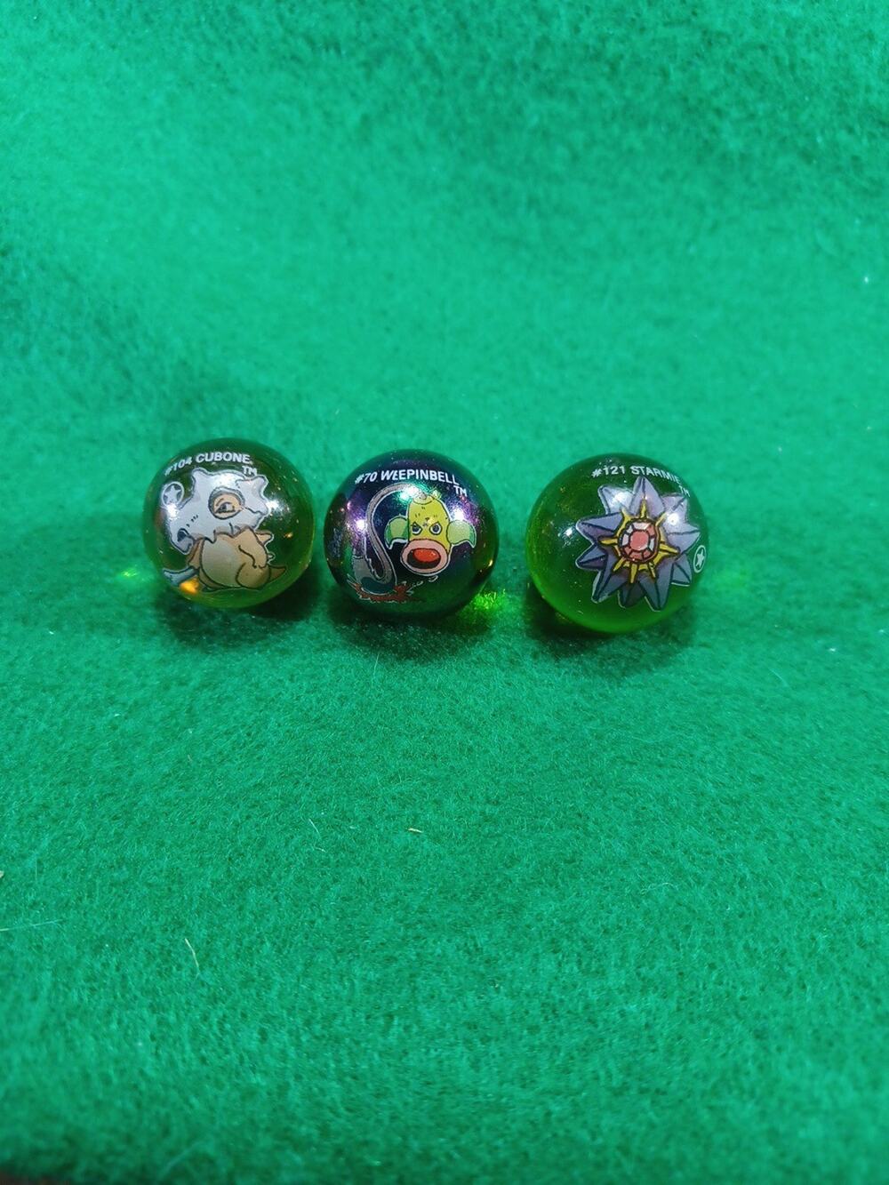 Vintage Pokémon Marble Lot Of 3 1999 Original